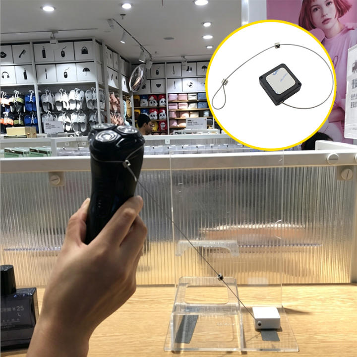 Wholesale Security Mini Anti-Theft Pull Box ABS Plastic 90cm Steel Cable For Retail Counter Display 