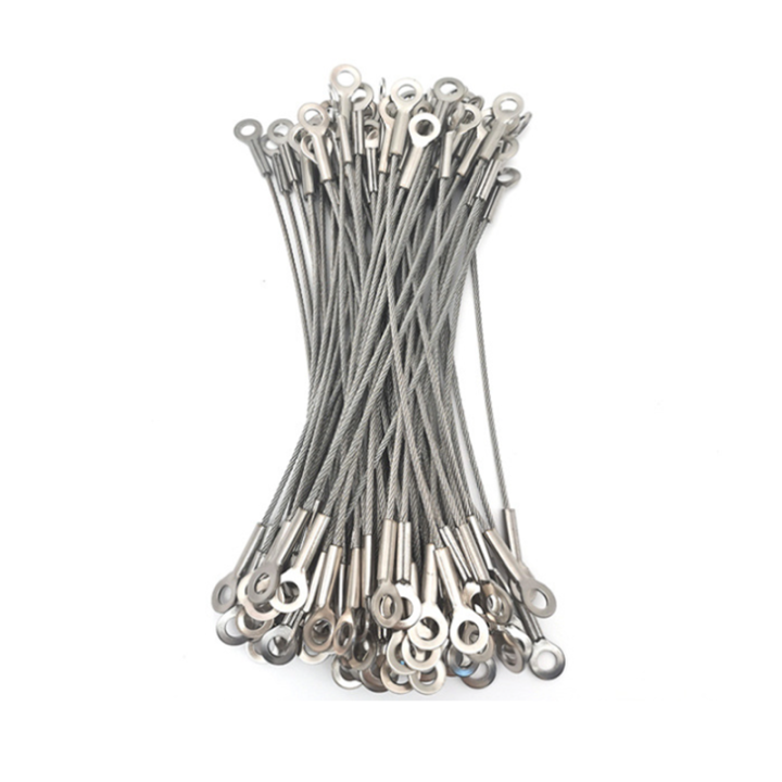 Durable Holding 50KG Steel Wire Rope Tether With Double Stainless Steel Eyelet Terminals 