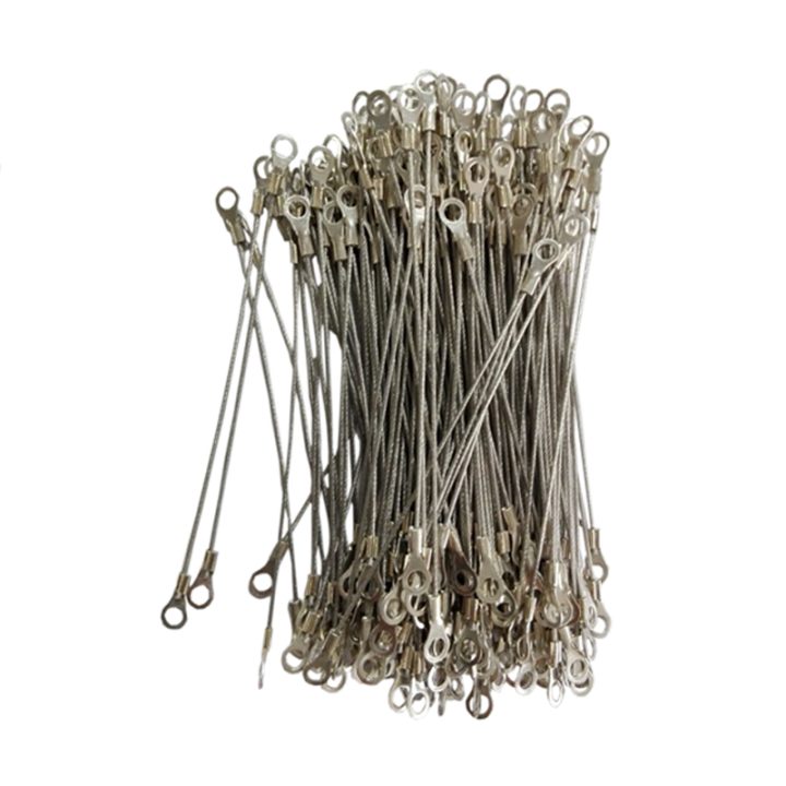 Durable Holding 50KG Steel Wire Rope Tether With Double Stainless Steel Eyelet Terminals 