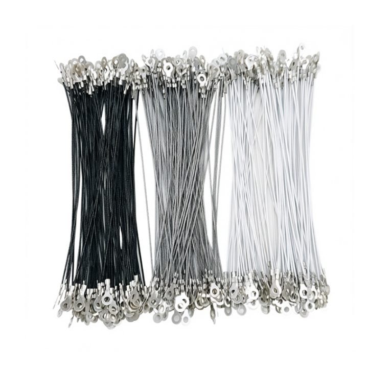 Durable Holding 50KG Steel Wire Rope Tether With Double Stainless Steel Eyelet Terminals 