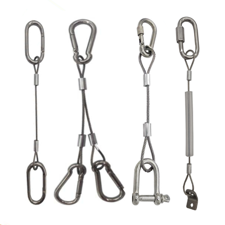 China OEM Hanging Display Steel Wire Rope Slings Fall Protection Security Cable Assemblies