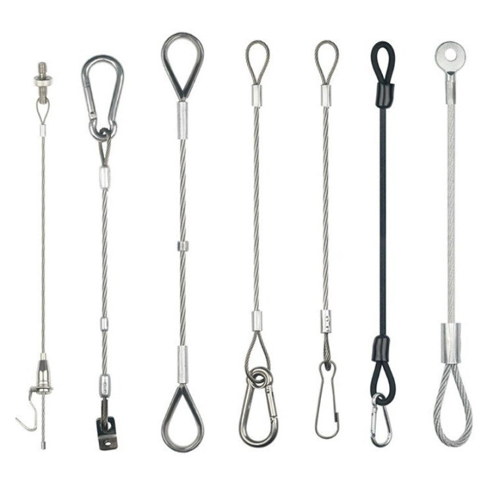 China OEM Hanging Display Steel Wire Rope Slings Fall Protection Security Cable Assemblies