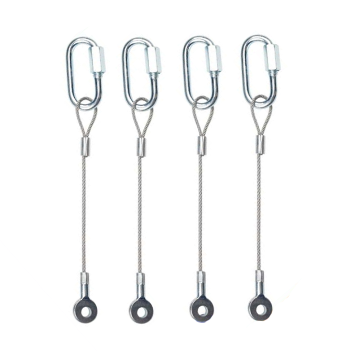 Custom Length Wire Rope Tether Plastic Uncoated/Coated With Cable Loop And Eyelet Terminal Ends 