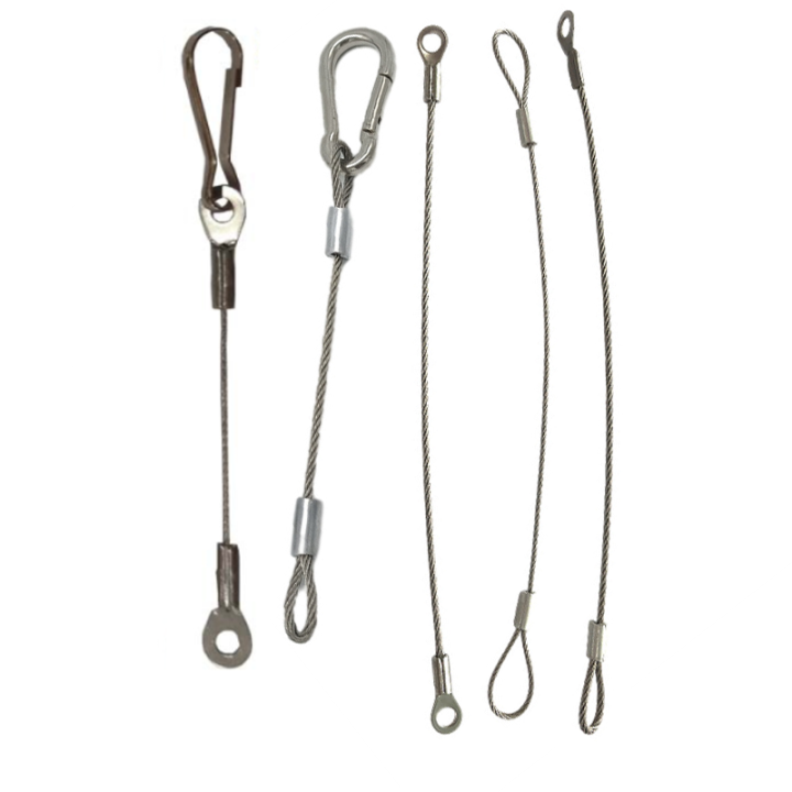 China OEM Hanging Display Steel Wire Rope Slings Fall Protection Security Cable Assemblies