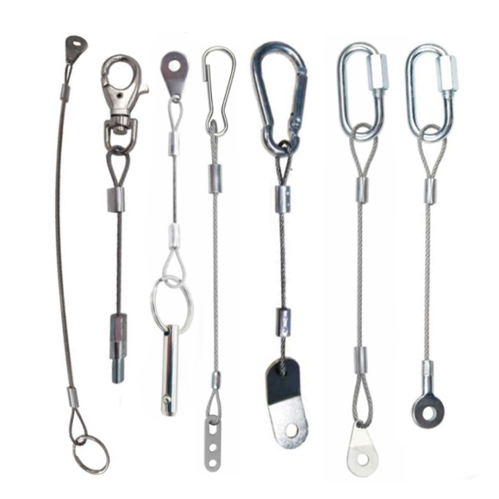 China OEM Hanging Display Steel Wire Rope Slings Fall Protection Security Cable Assemblies