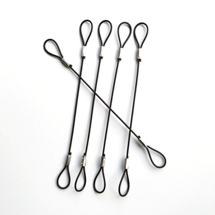 Multi-purpose Anti-theft Steel Wire Protective Customized Cable Size With Double Cord Loops