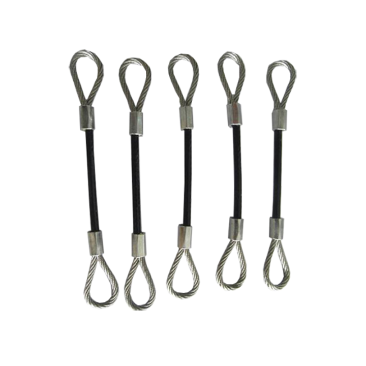Multi-purpose Anti-theft Steel Wire Protective Customized Cable Size With Double Cord Loops