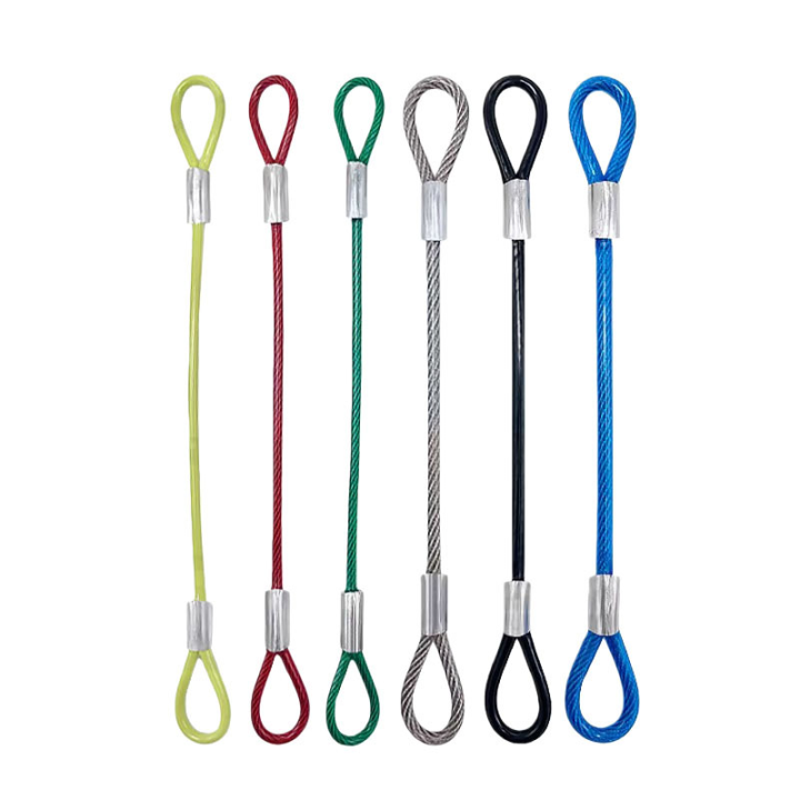 Multi-purpose Anti-theft Steel Wire Protective Customized Cable Size With Double Cord Loops