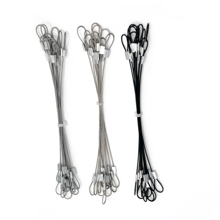 Multi-purpose Anti-theft Steel Wire Protective Customized Cable Size With Double Cord Loops