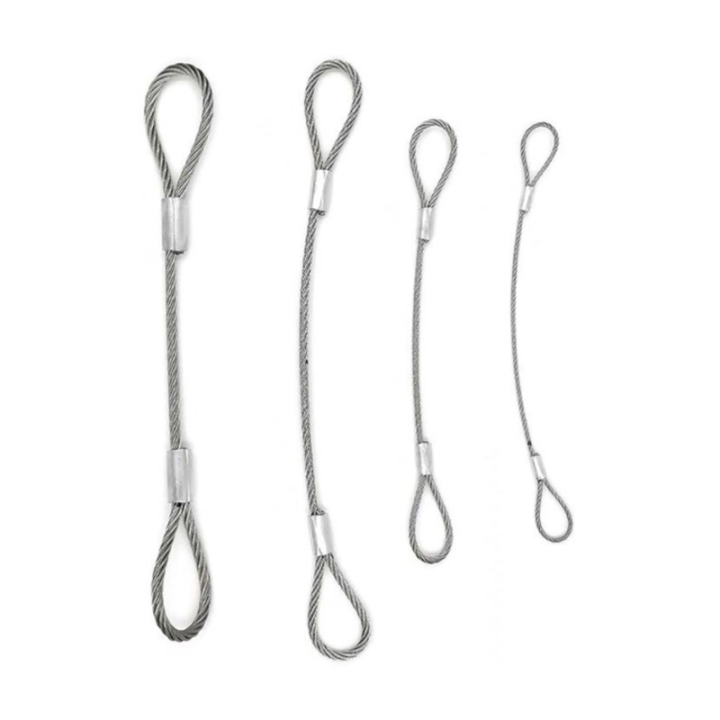 Multi-purpose Anti-theft Steel Wire Protective Customized Cable Size With Double Cord Loops