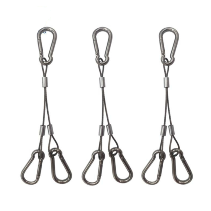 High Tensity Carabiner To Carabiner Custom Length Wire Cables For Hanging And Displaying System