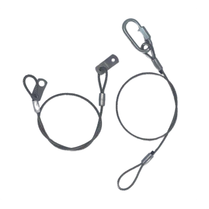 Customized Heavy Duty Uncoated Steel Cables Hanging Safety Wire Rope Assembly With Different End Fittings