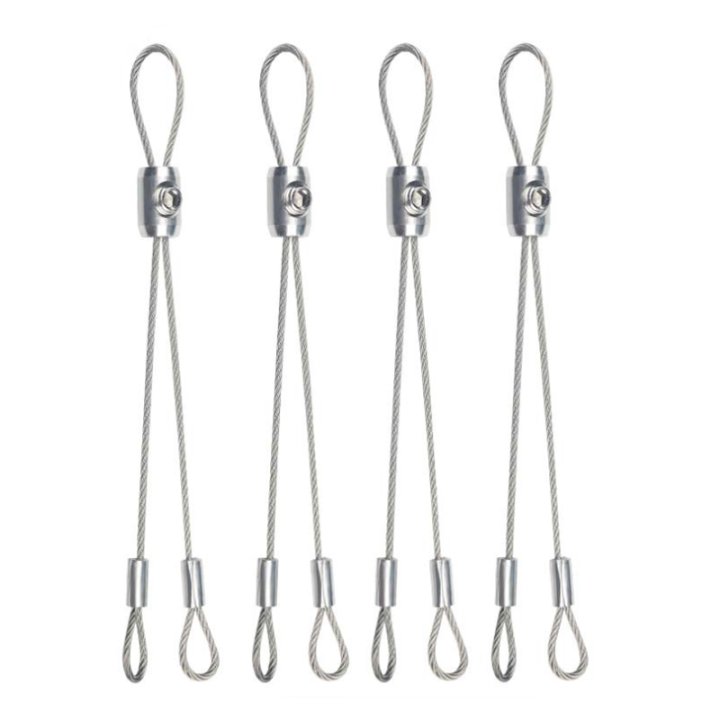 High Tensile OEM Custom Length And Clear Nylon Coated Steel Wire Rope With Adjustable Locks 