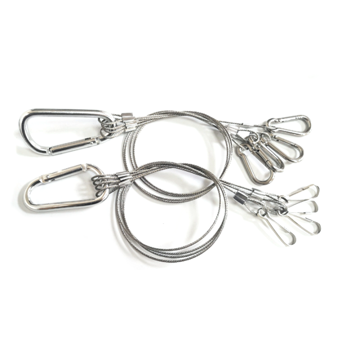 Customized Heavy Duty Uncoated Steel Cables Hanging Safety Wire Rope Assembly With Different End Fittings