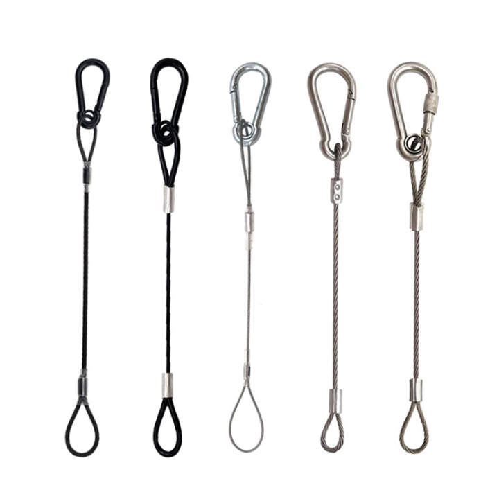 High Tensity Carabiner To Carabiner Custom Length Wire Cables For Hanging And Displaying System