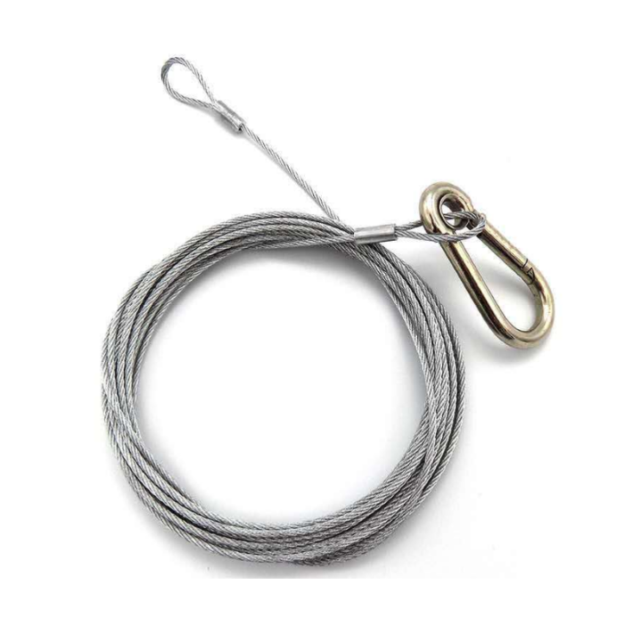 Customized Heavy Duty Uncoated Steel Cables Hanging Safety Wire Rope Assembly With Different End Fittings