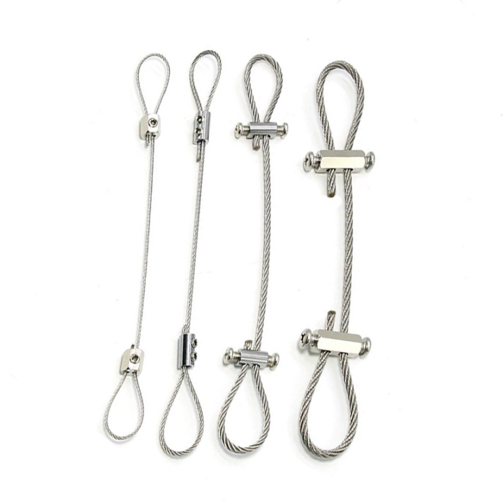 High Tensile OEM Custom Length And Clear Nylon Coated Steel Wire Rope With Adjustable Locks 
