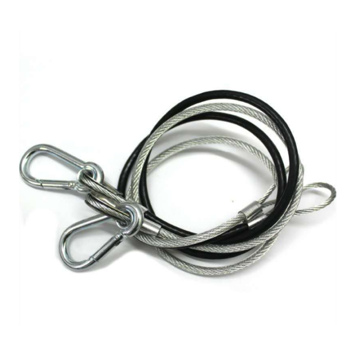Customized Heavy Duty Uncoated Steel Cables Hanging Safety Wire Rope Assembly With Different End Fittings