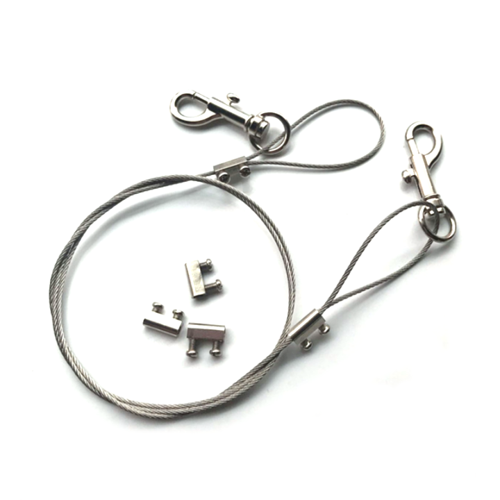 High Tensile OEM Custom Length And Clear Nylon Coated Steel Wire Rope With Adjustable Locks 