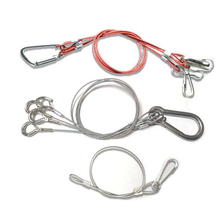 Customized Heavy Duty Uncoated Steel Cables Hanging Safety Wire Rope Assembly With Different End Fittings
