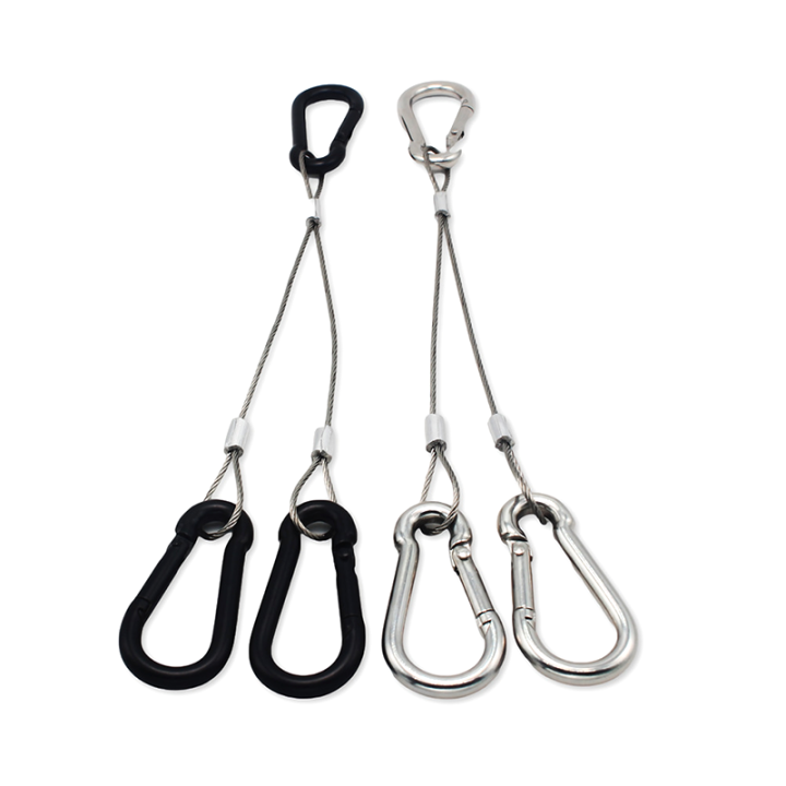 High Tensity Carabiner To Carabiner Custom Length Wire Cables For Hanging And Displaying System