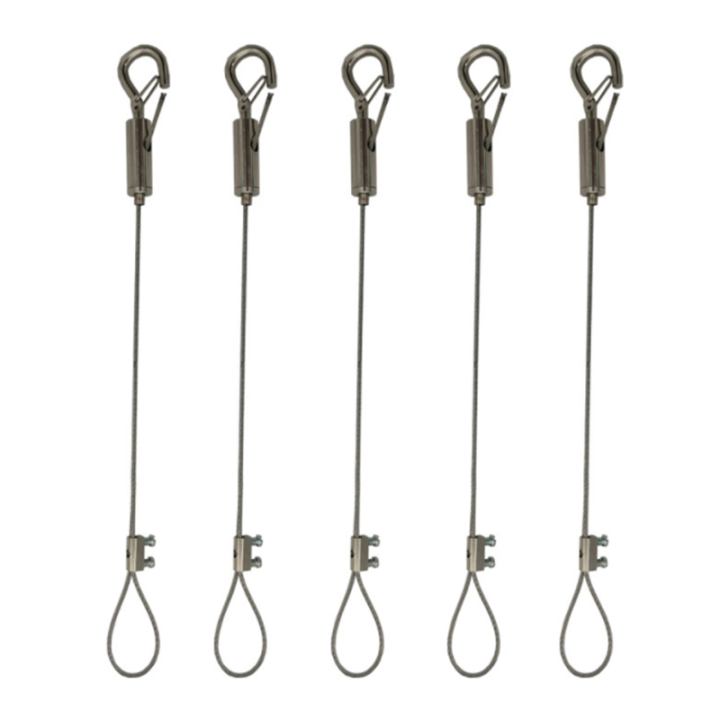 High Tensile OEM Custom Length And Clear Nylon Coated Steel Wire Rope With Adjustable Locks 