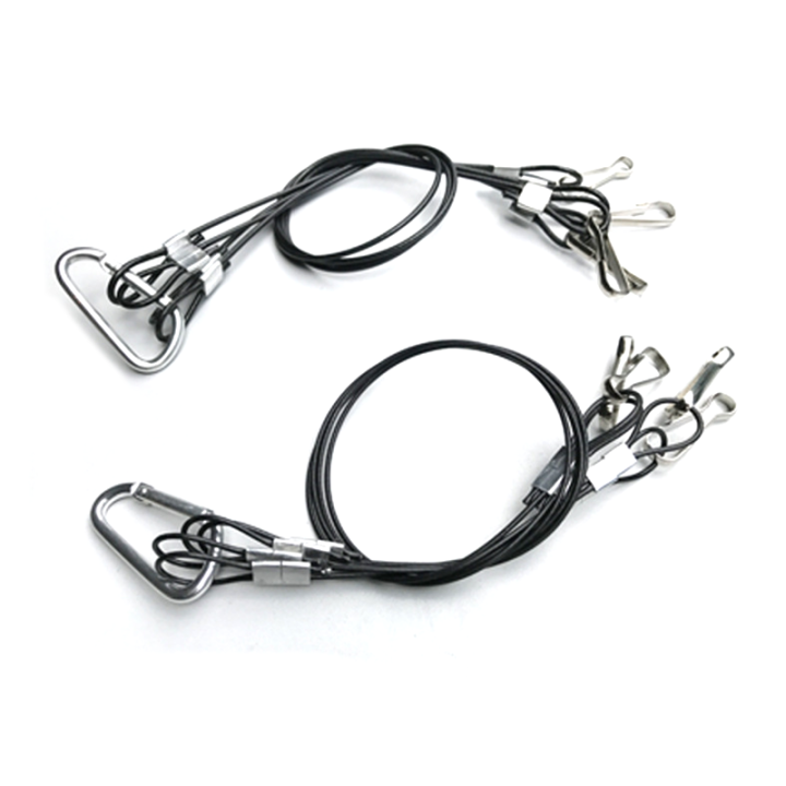 Customized Heavy Duty Uncoated Steel Cables Hanging Safety Wire Rope Assembly With Different End Fittings