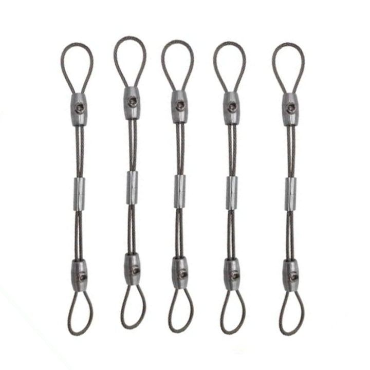 High Tensile OEM Custom Length And Clear Nylon Coated Steel Wire Rope With Adjustable Locks 