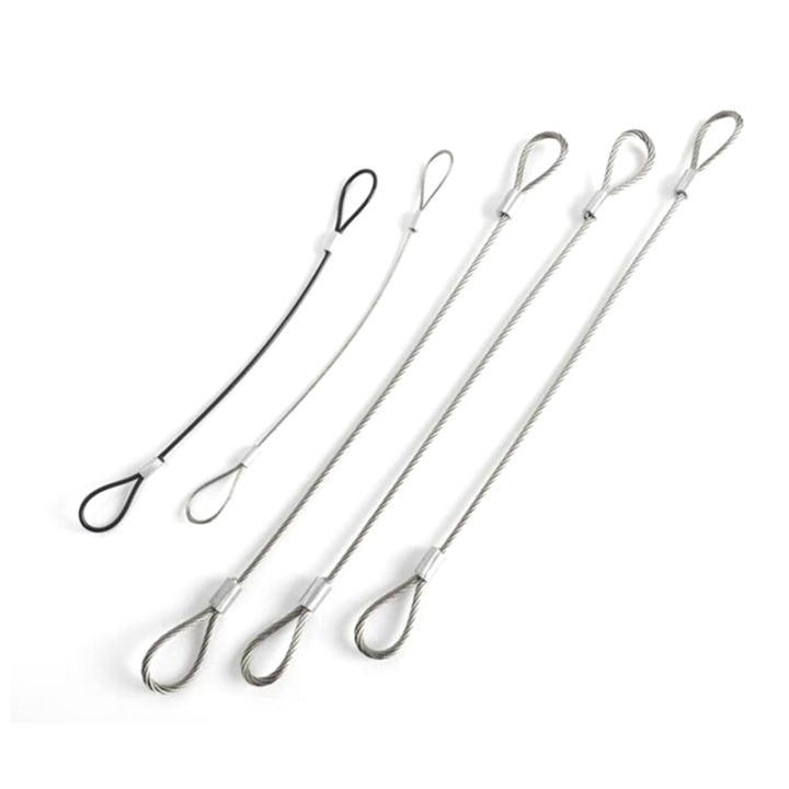 Multi-purpose Anti-theft Steel Wire Protective Customized Cable Size With Double Cord Loops