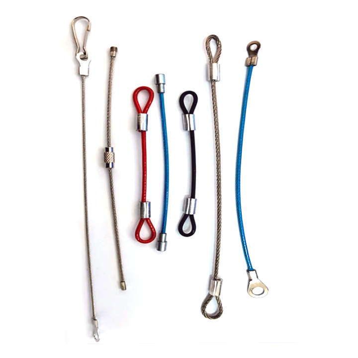 Colored Plastic Coated Steel Reinforced Loop End Wire Ropes Custom Steel Cable For Marine, Construction, Lifting