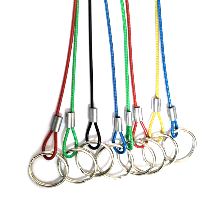 Colored Plastic Coated Steel Reinforced Loop End Wire Ropes Custom Steel Cable For Marine, Construction, Lifting