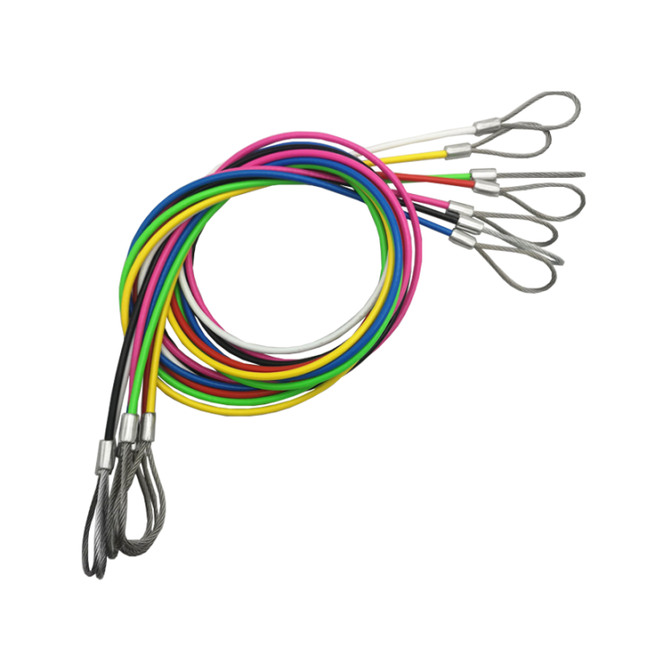 Custom Cut Length And PVC/Nylon Coated Bright 7x19 304 Stainless Steel Wire Ropes With Fittings