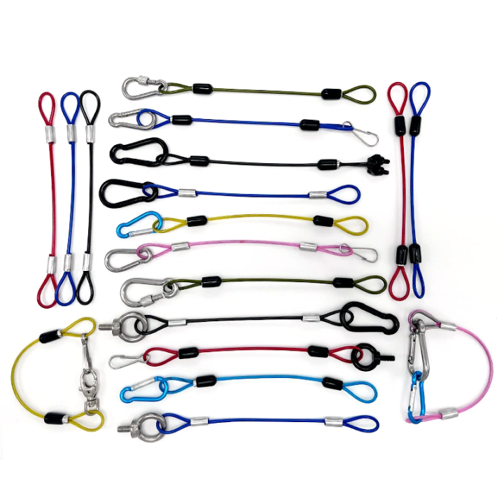 Colored Plastic Coated Steel Reinforced Loop End Wire Ropes Custom Steel Cable For Marine, Construction, Lifting