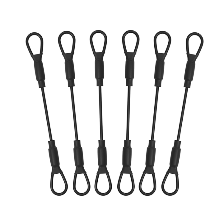 Multi-purpose Anti-theft Steel Wire Protective Customized Cable Size With Double Cord Loops