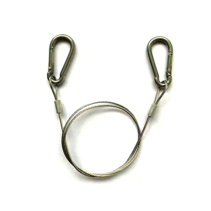 High Tensity Carabiner To Carabiner Custom Length Wire Cables For Hanging And Displaying System