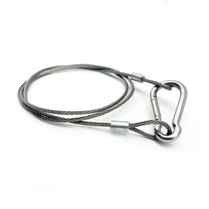 Customized Heavy Duty Uncoated Steel Cables Hanging Safety Wire Rope Assembly With Different End Fittings