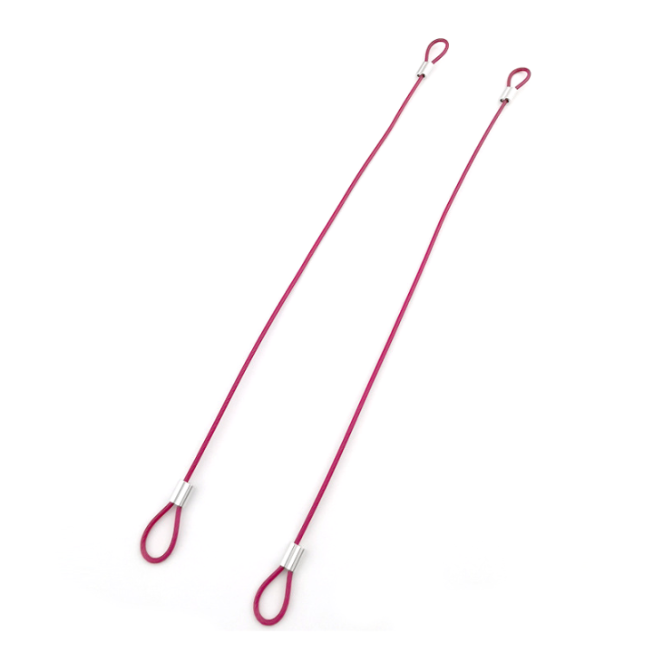 Multi-purpose Anti-theft Steel Wire Protective Customized Cable Size With Double Cord Loops