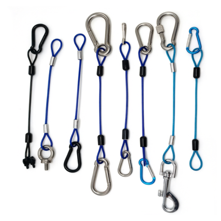 Colored Plastic Coated Steel Reinforced Loop End Wire Ropes Custom Steel Cable For Marine, Construction, Lifting