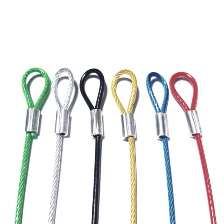Colored Plastic Coated Steel Reinforced Loop End Wire Ropes Custom Steel Cable For Marine, Construction, Lifting