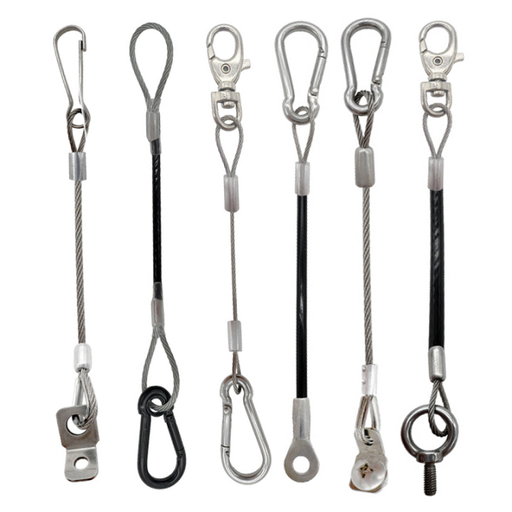 China OEM Hanging Display Steel Wire Rope Slings Fall Protection Security Cable Assemblies