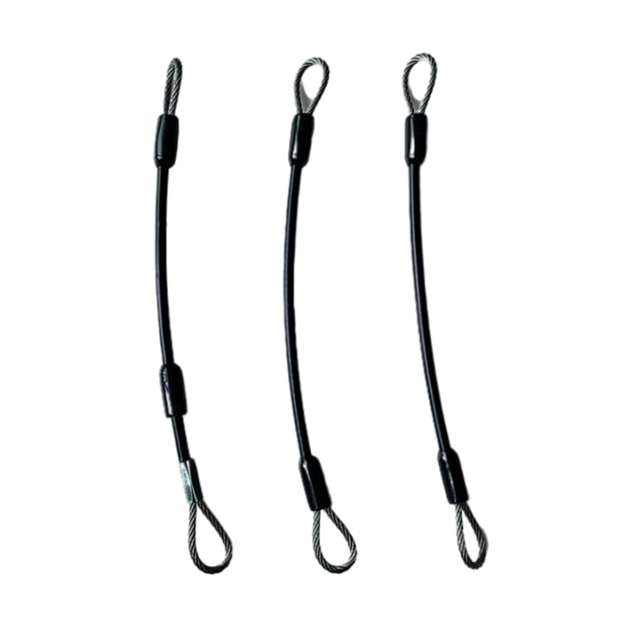 Multi-purpose Anti-theft Steel Wire Protective Customized Cable Size With Double Cord Loops