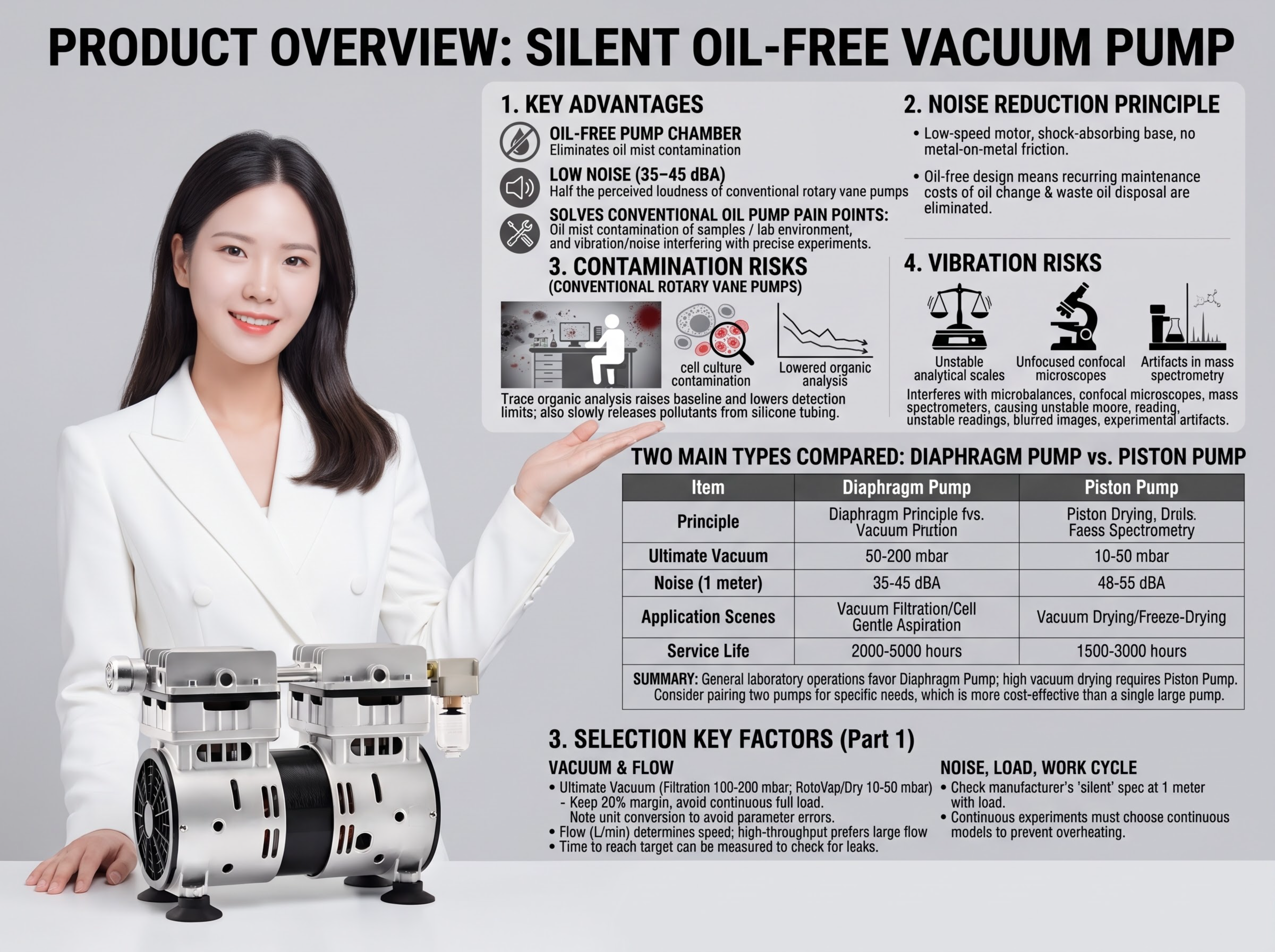 Silent Oil Free Vacuum Pump: The Ultimate Buyer’s Guide for Quiet Labs silent oil free vacuum pump