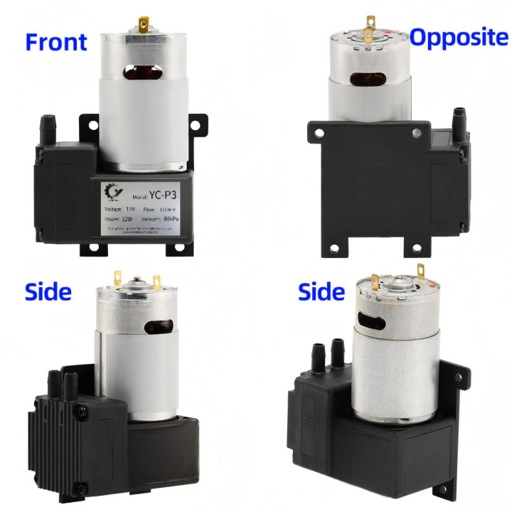 YC-P3 12V/24V 12W 12L/min Low Pressure Micro Air Pump DC Vacuum Pump Head for HVAC Liquid Systems Industry YC-P3 12V/24V 12W 12L/min Low Pressure Micro Air Pump DC Vacuum Pump Head for HVAC Liquid Systems Industry Micro Air Pump
