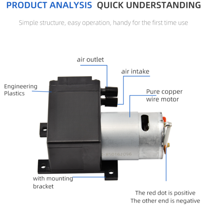 YC-P3 12V/24V 12W 12L/min Low Pressure Micro Air Pump DC Vacuum Pump Head for HVAC Liquid Systems Industry YC-P3 12V/24V 12W 12L/min Low Pressure Micro Air Pump DC Vacuum Pump Head for HVAC Liquid Systems Industry Micro Air Pump