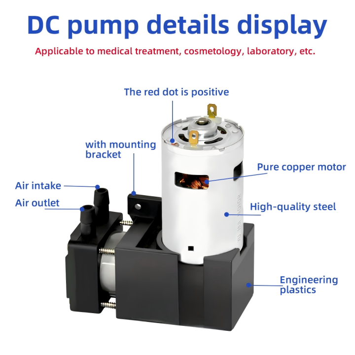 Hot Selling Micro Air Pump Head 12V 24V 42W 40L/min YC-P4 DC Vacuum Pump for Industry  Hot Selling air Pump Head 12V 24V 42W 40L/min YC-P4 DC Vacuum Pump for Industry  Micro Air Pump