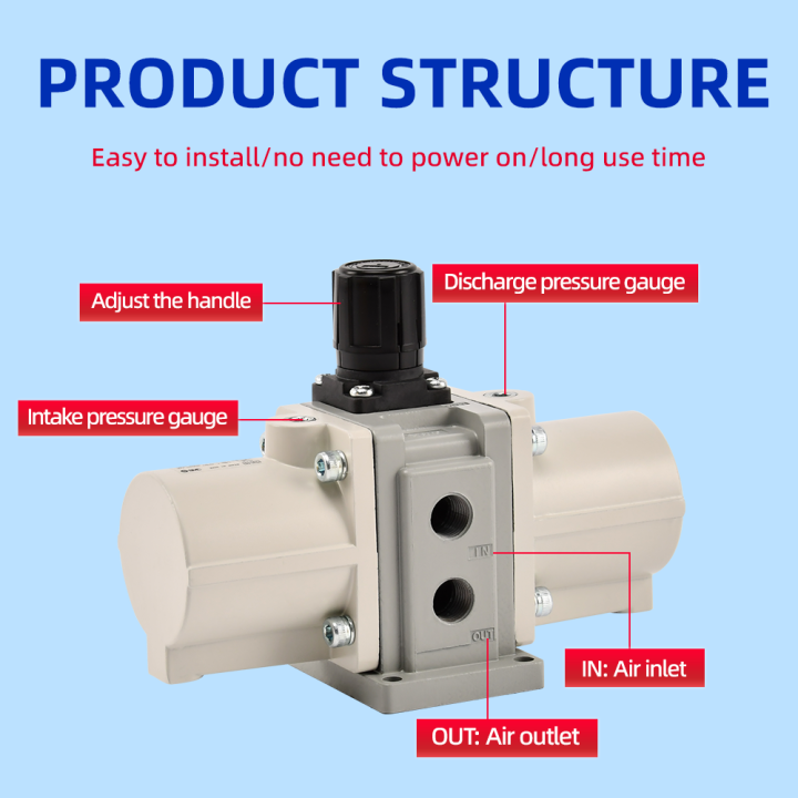 Factory Direct Hot Selling VBA10A-02GN / VBA20A-03GN / VBA40A-04GN / VBA43A-04GN Booster Regulator VBA Pneumatic Components for Industry Application Factory Direct Hot Selling VBA10A-02GN Booster Regulator VBA Pneumatic Components for Industry Application Booster Regulator VBA