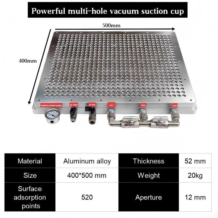 400x500mm CNC Vacuum Suction Cup | 520-Point Aluminum Alloy Vacuum Chuck 400×500 Vacuum Suction Cup – High-Adhesion Aluminum Alloy Workholding Solution Vacuum Suction Cup