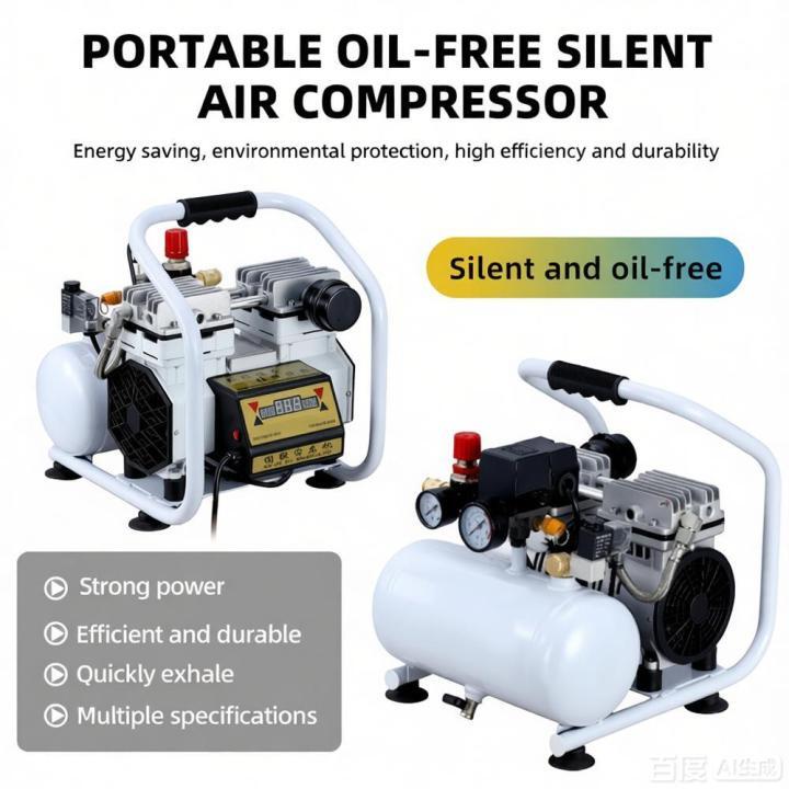 YY Series 550W/750W 32-45L/min High-Pressure Oil-free Air Compressor Portable Air Pump YS Series High-Pressure Oil-free Air Compressor Portable Air Pump Oil-free Air Compressor