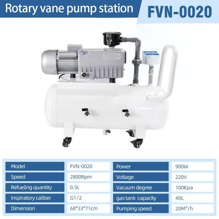 Single Stage Rotary Vane Vacuum Pump Set Air Compressor Pump Head With Air Tank Single Stage Rotary Vane Vacuum Pump Set Air Compressor Pump Head With Air Tank Rotary Vane Vacuum Pump