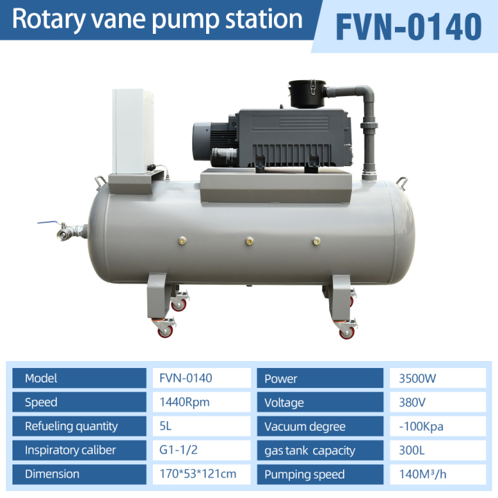 Single Stage Rotary Vane Vacuum Pump Set Air Compressor Pump Head With Air Tank Single Stage Rotary Vane Vacuum Pump Set Air Compressor Pump Head With Air Tank Rotary Vane Vacuum Pump
